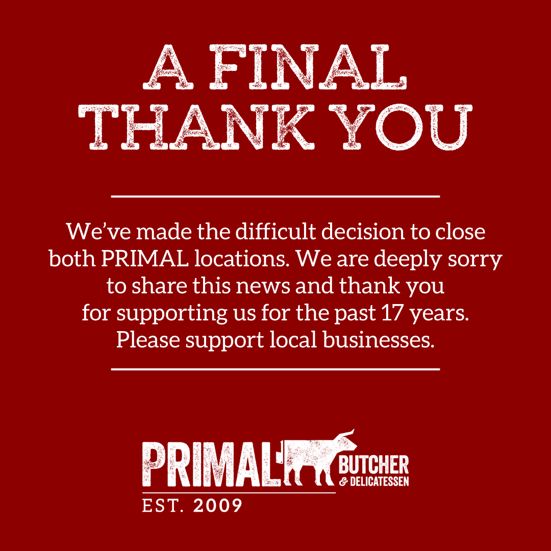 Primal Butcher Closing Forever